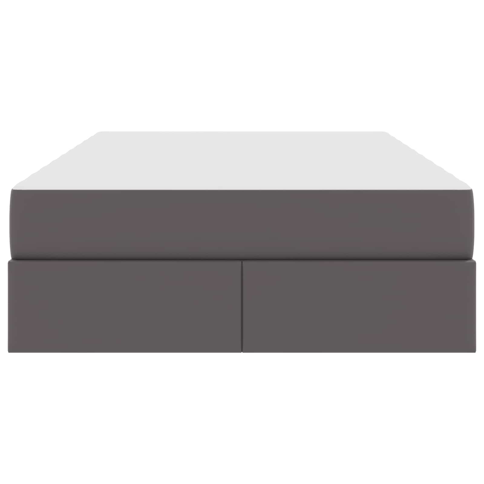 Lit avec rangement et matelas avec matelas 2 pcs Gris Cuir - XIOS