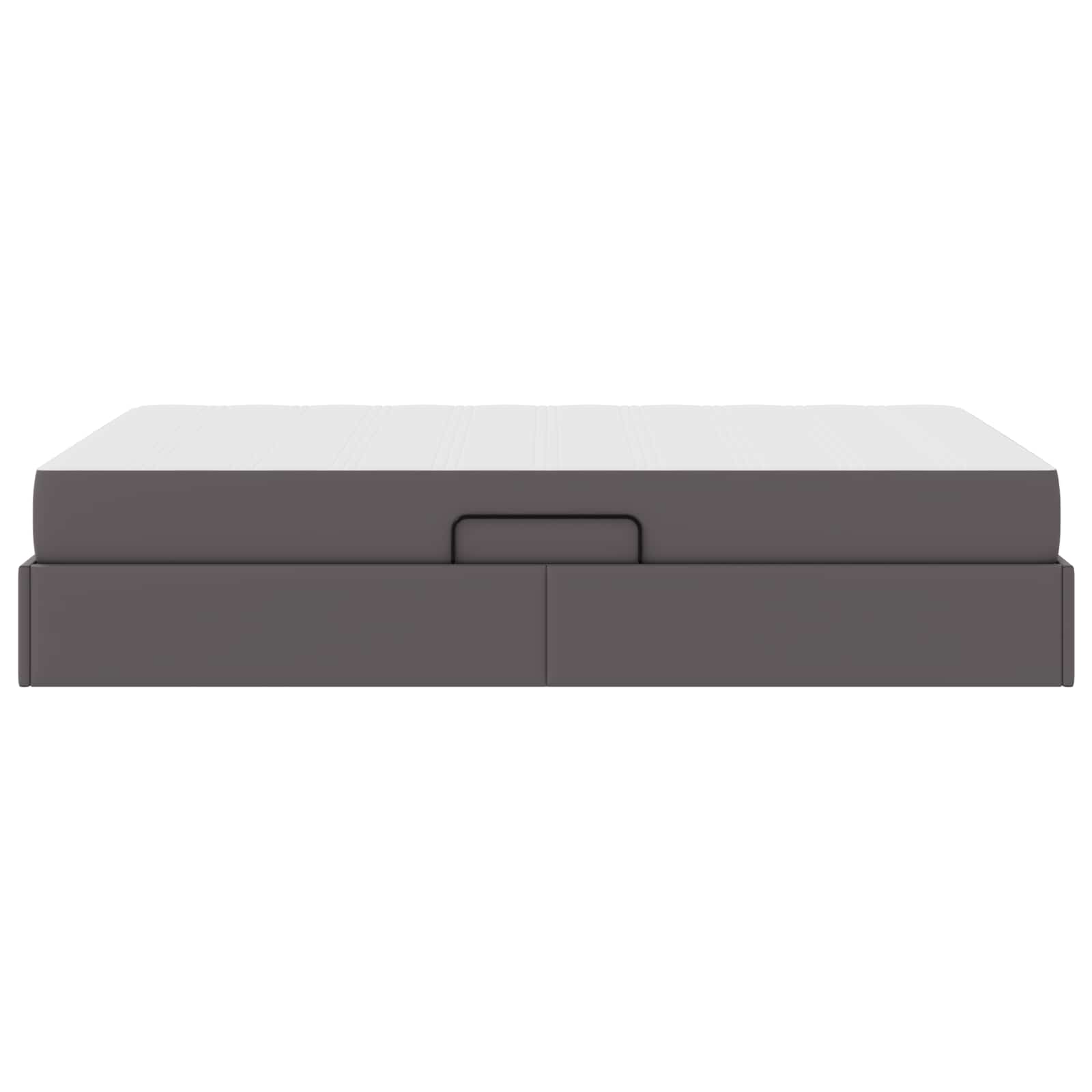 Lit avec rangement et matelas avec matelas 2 pcs Gris Cuir - XIOS