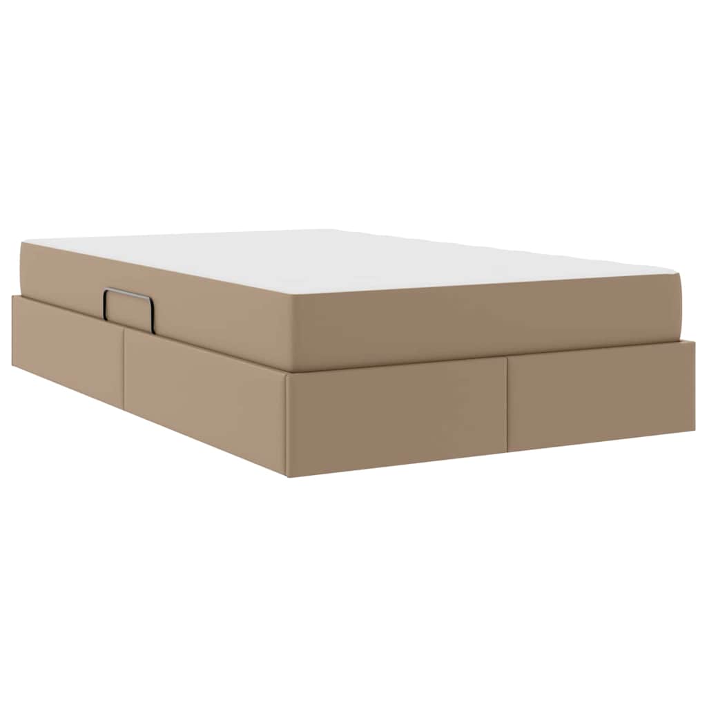 Lit avec rangement et matelas 2 pcs Cappuccino Cuir - XIOS