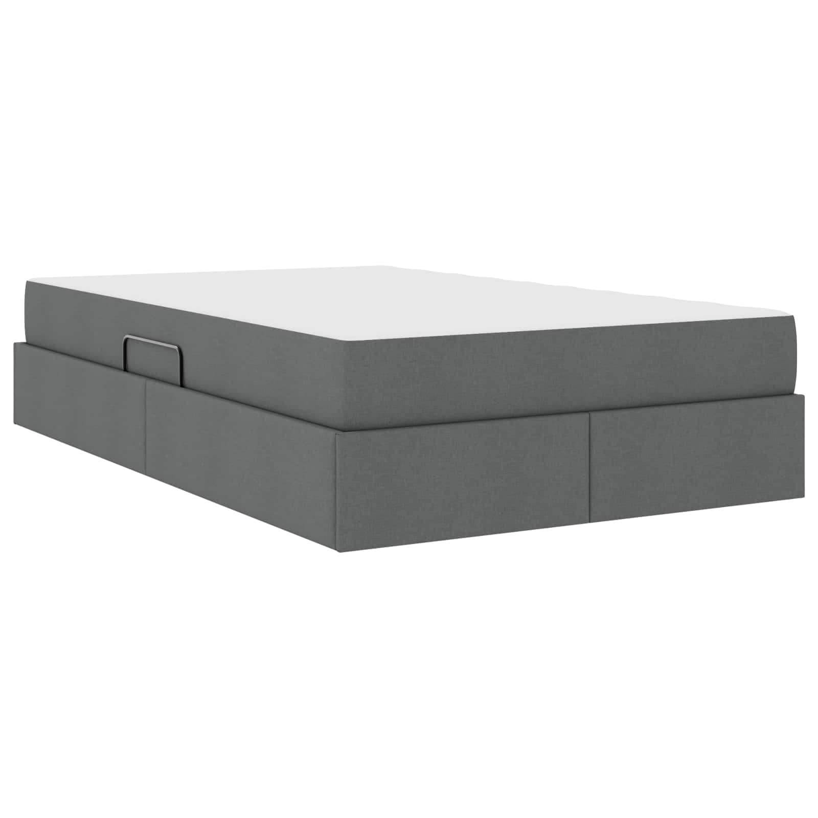 Lit avec rangement et matelas Gris foncé 120 x 190 cm Polyester - XIOS