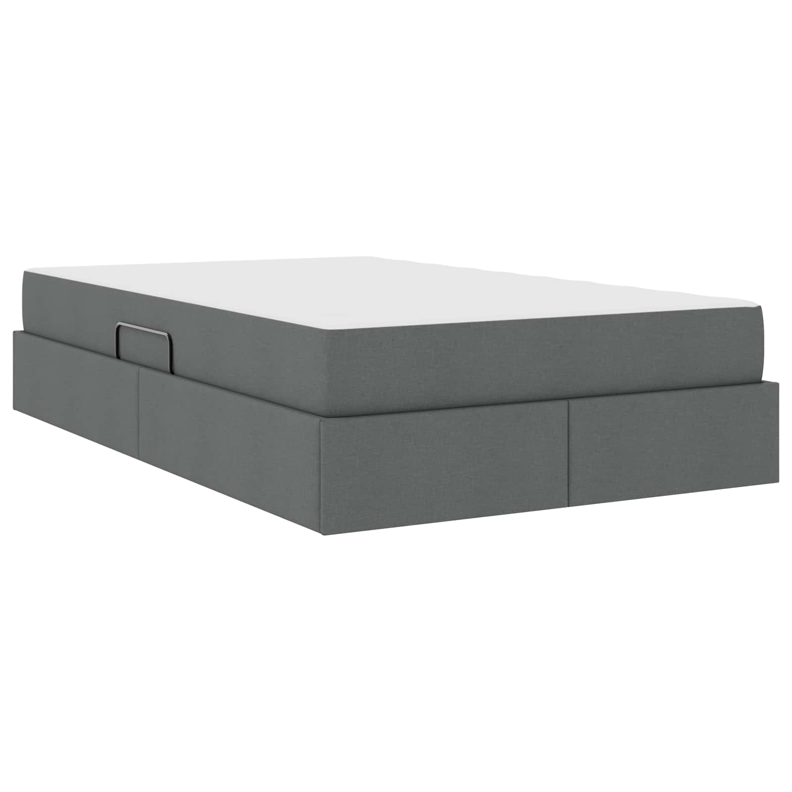 Lit avec rangement et matelas Gris foncé 120 x 190 cm Polyester - XIOS