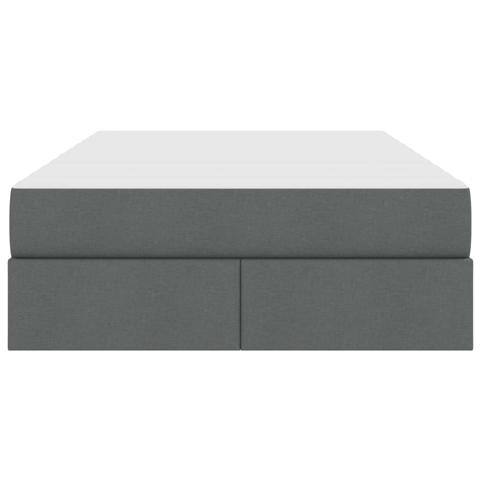 Lit avec rangement et matelas Gris foncé 120 x 190 cm Polyester - XIOS