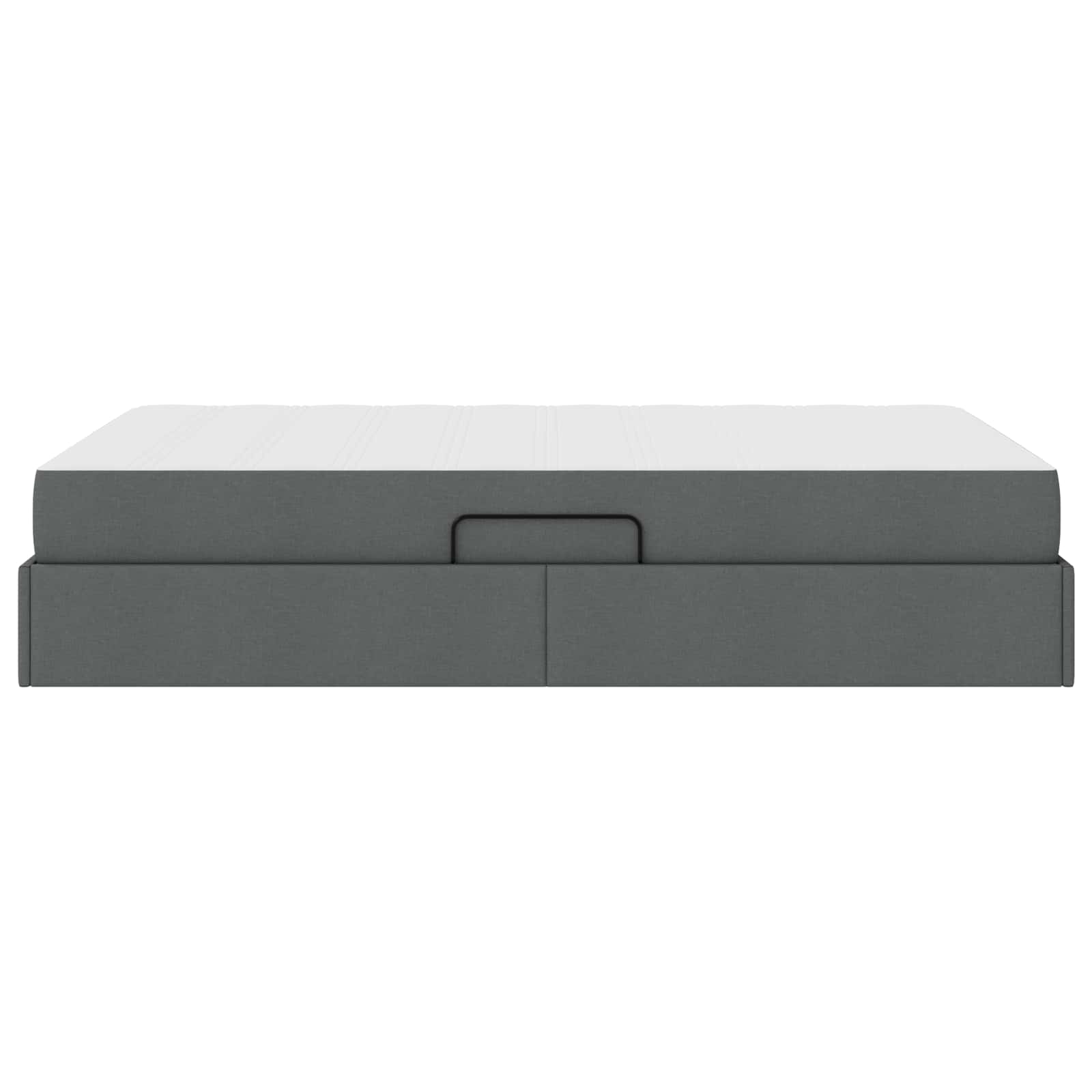 Lit avec rangement et matelas Gris foncé 120 x 190 cm Polyester - XIOS