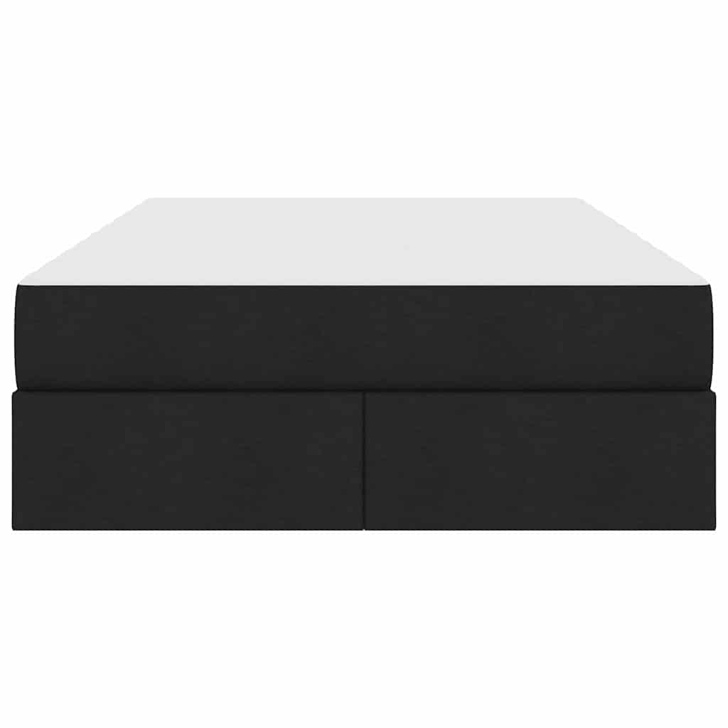 Lit avec rangement et matelas Noir 120 x 200 cm Polyester - XIOS