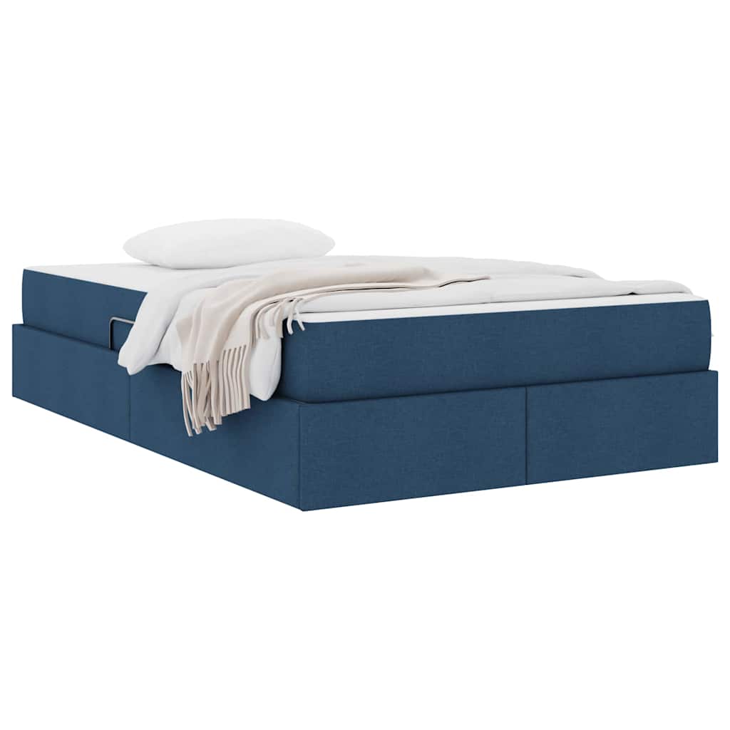 Lit avec rangement et matelas Bleu 120 x 200 cm Polyester - XIOS