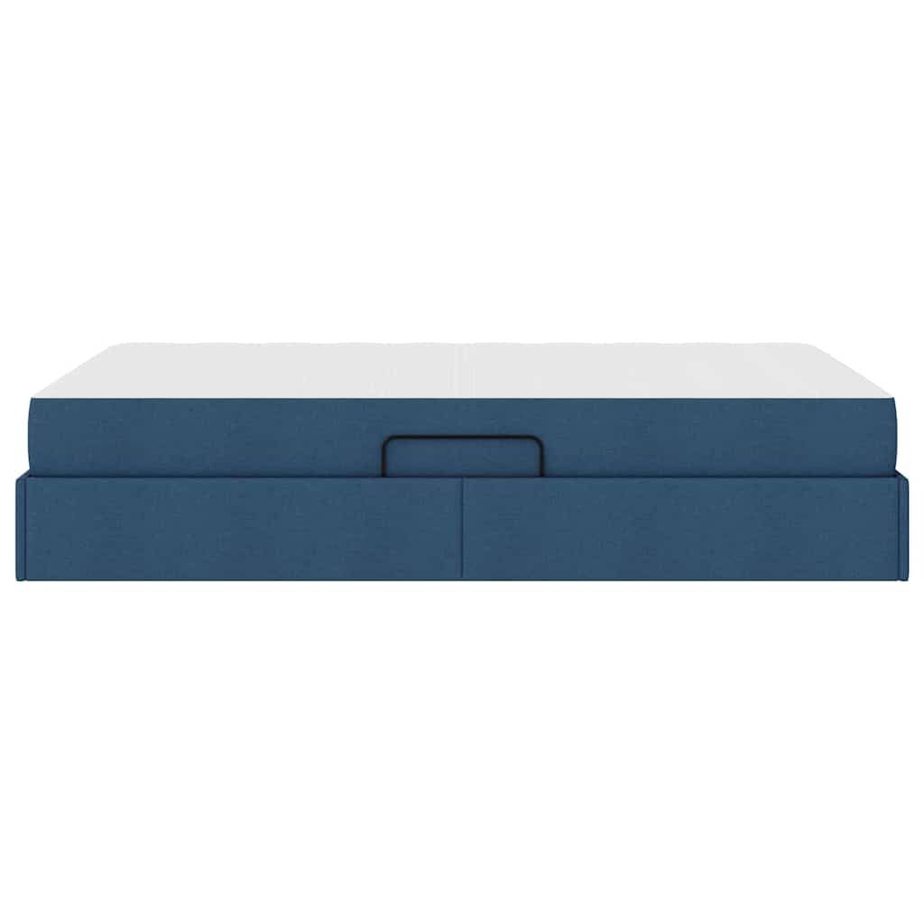 Lit avec rangement et matelas Bleu 120 x 200 cm Polyester - XIOS