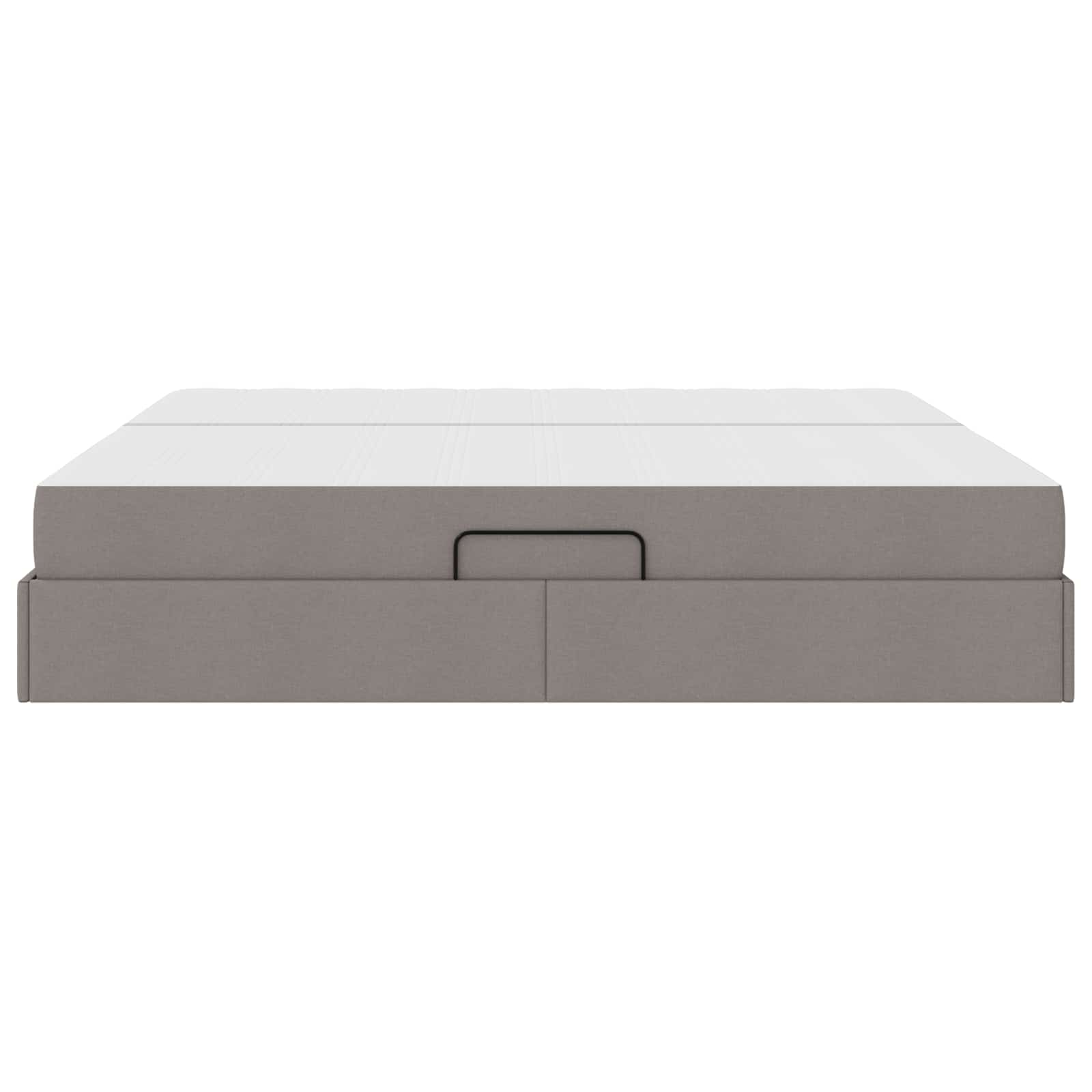 Lit avec rangement et matelas Taupe 200 x 200 cm Polyester - XIOS