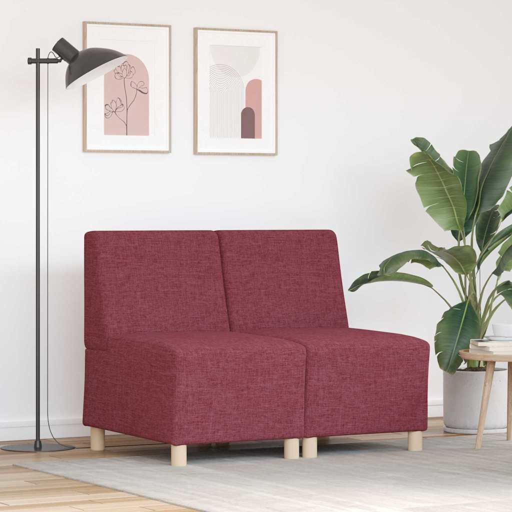 Unité de Sofa Modulaire Sans Accoudoirs 2 pcs Rouge - XIOS