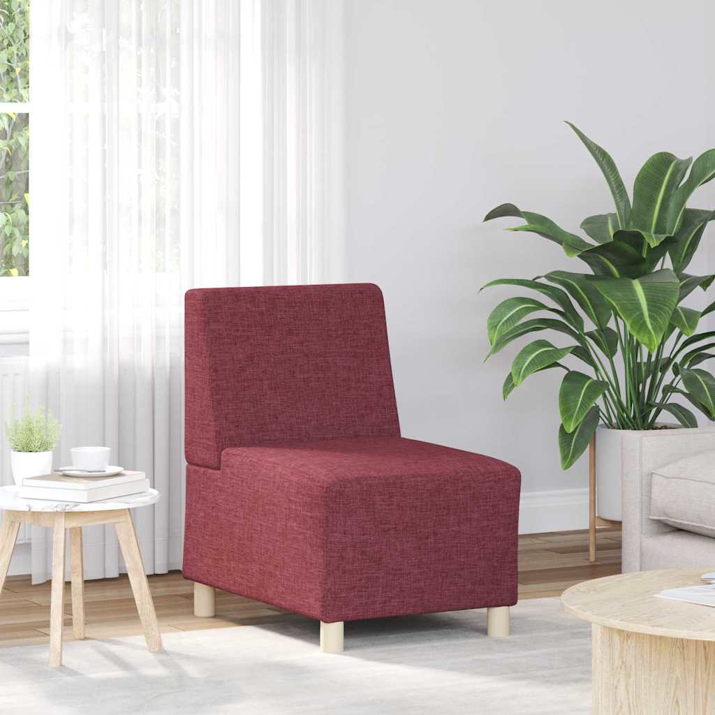 Unité de Sofa Modulaire Sans Accoudoirs 2 pcs Rouge - XIOS