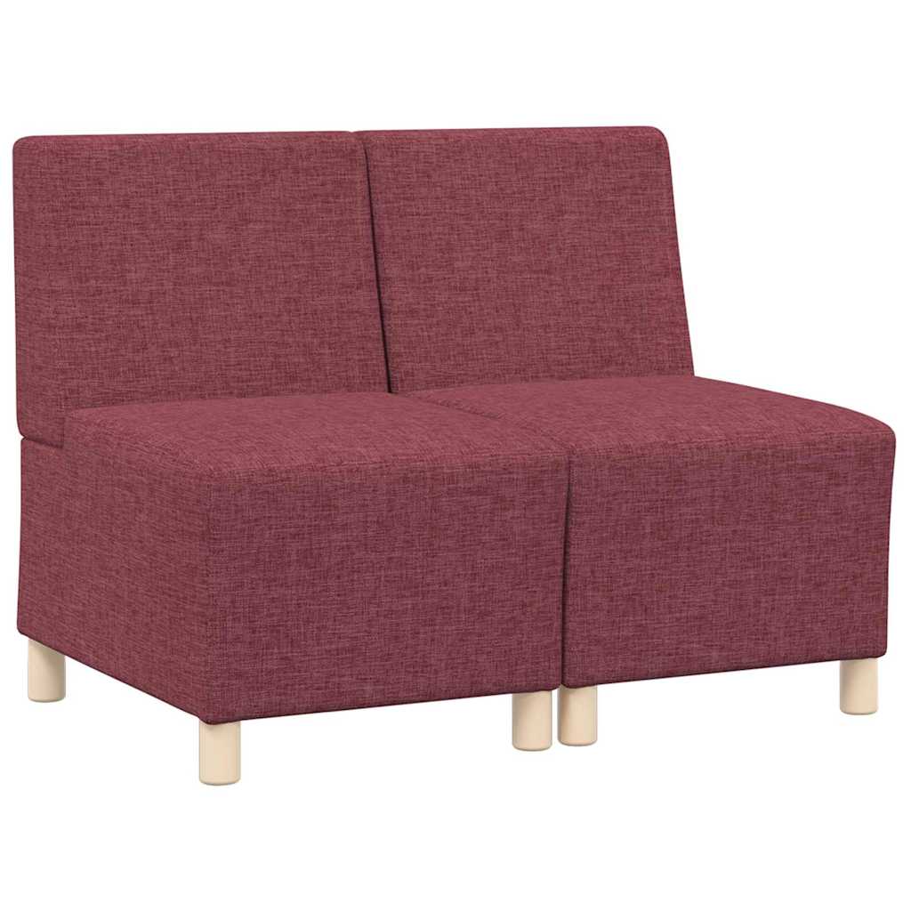 Unité de Sofa Modulaire Sans Accoudoirs 2 pcs Rouge - XIOS