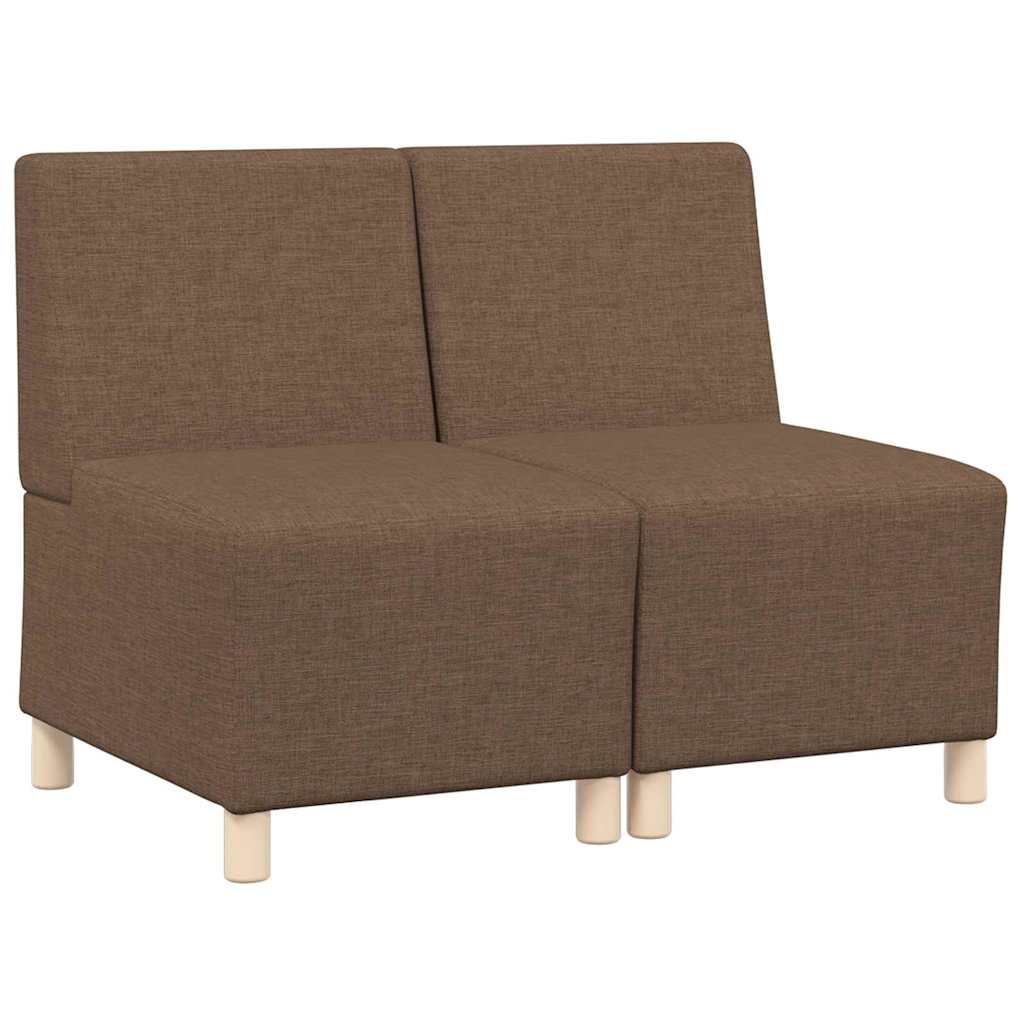 Unité de Sofa Modulaire Sans Accoudoirs 2 pcs Marron - XIOS