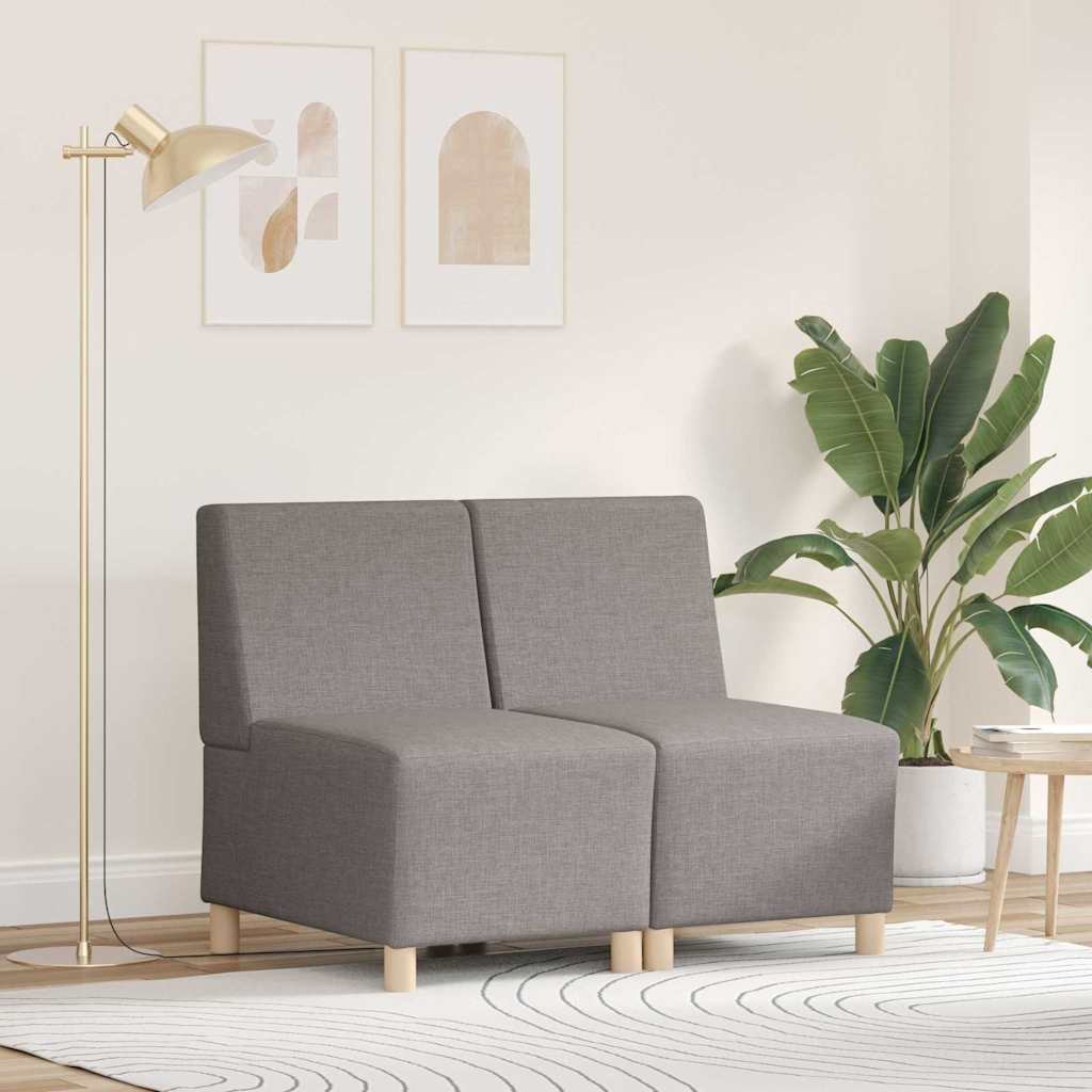 Unité de Sofa Modulaire Sans Accoudoirs 2 pcs Taupe - XIOS