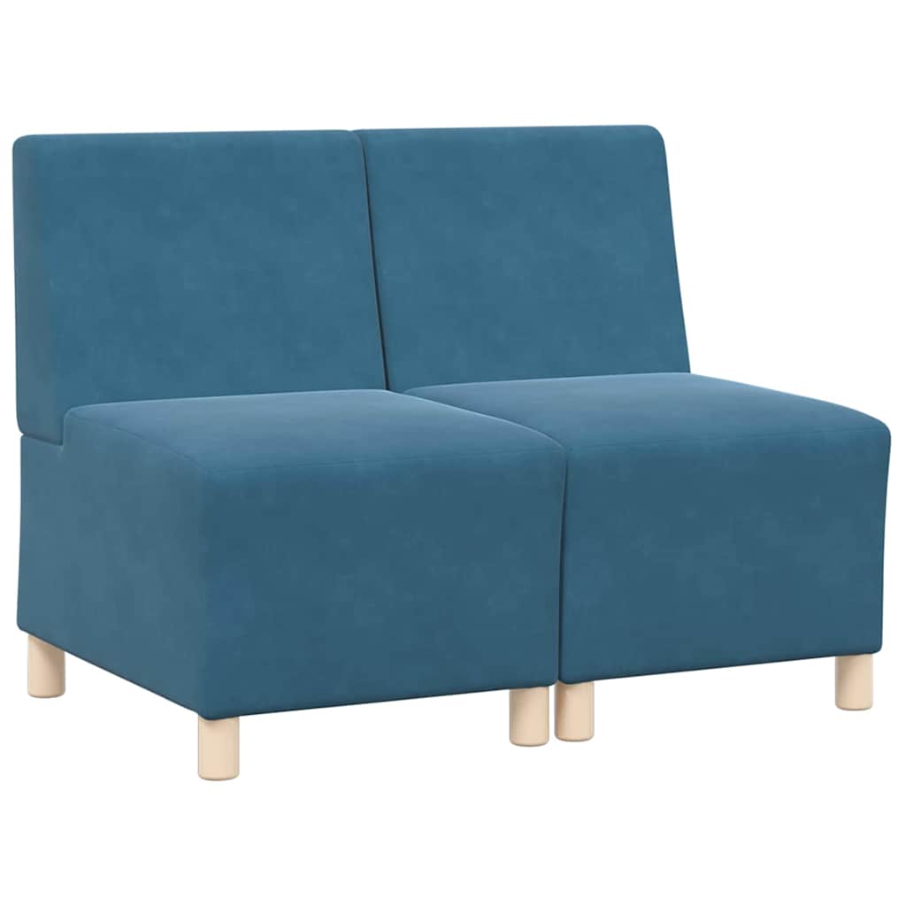 Unité de Sofa Modulaire Sans Accoudoirs 2 pcs Bleu - XIOS
