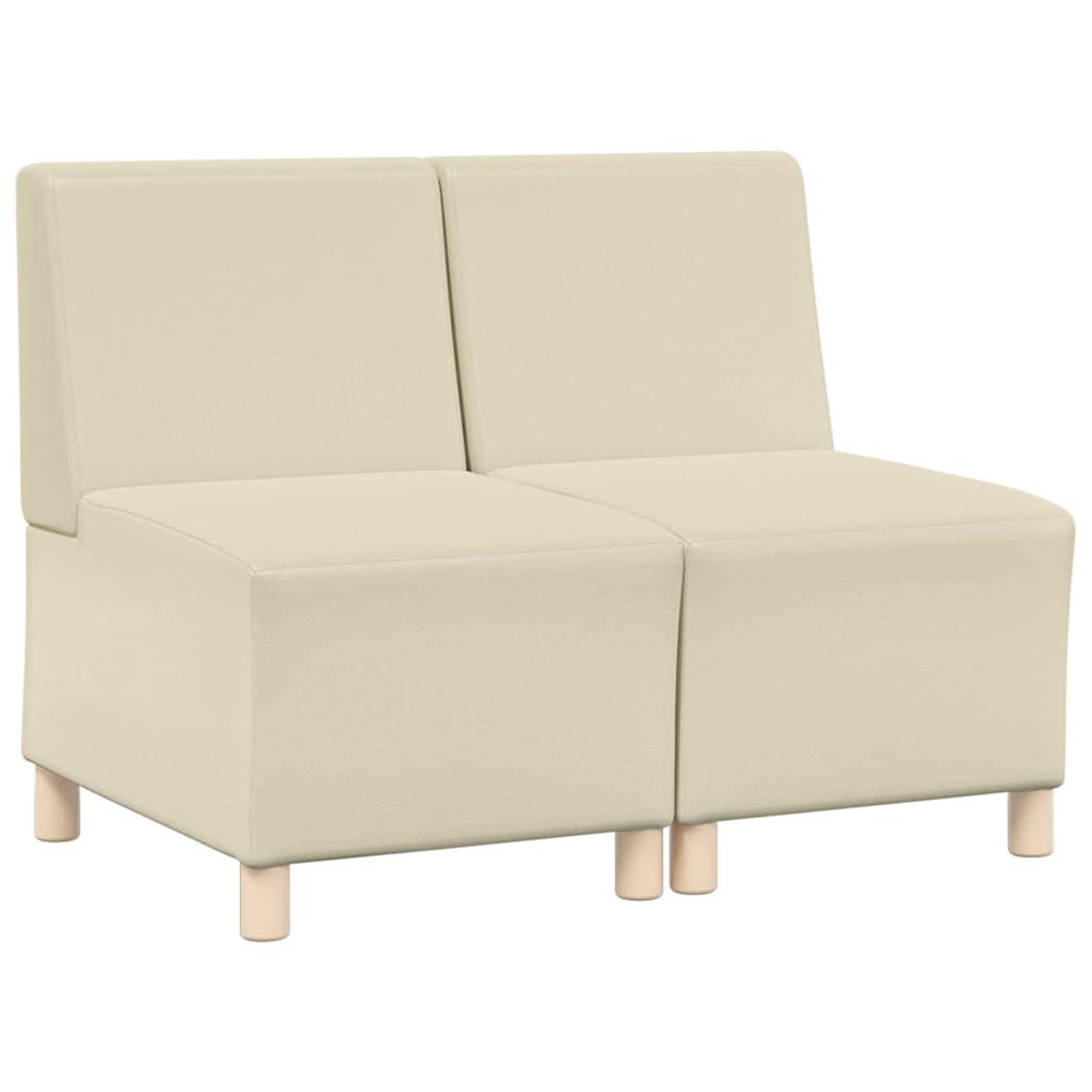 Unité de Sofa Modulaire Sans Accoudoirs 2 pcs Crème - XIOS