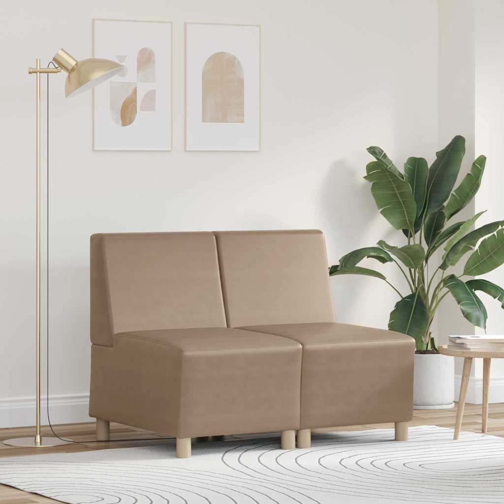 Unité de Sofa Modulaire Sans Accoudoirs 2 pcs Cappuccino - XIOS