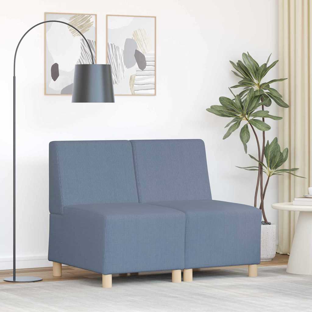Unité de Sofa Modulaire Sans Accoudoirs 2 pcs Bleu - XIOS