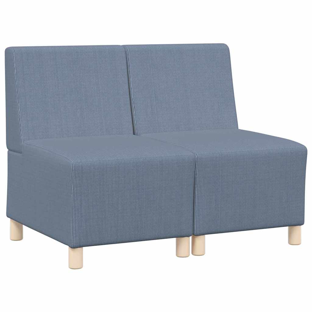 Unité de Sofa Modulaire Sans Accoudoirs 2 pcs Bleu - XIOS