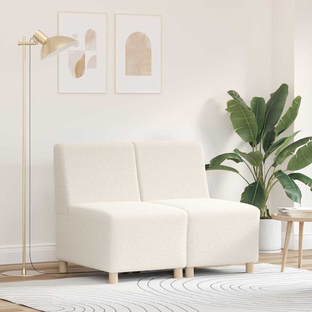 Unité de Sofa Modulaire Sans Accoudoirs 2 pcs Crème - XIOS