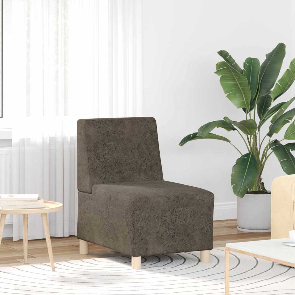 Fauteuil 2 pcs Gris foncé 55 x 74 x 82 cm Cuir suédé faux - XIOS