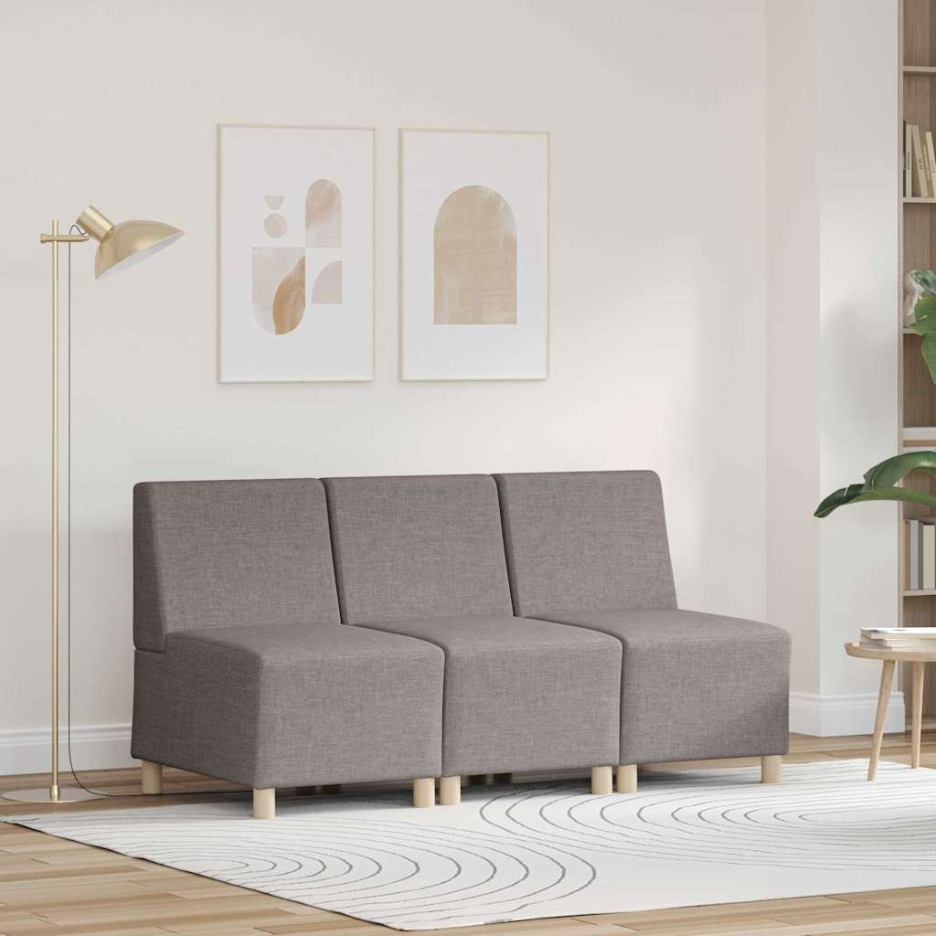 Unité de Sofa Modulaire Sans Accoudoirs 3 pcs Taupe - XIOS