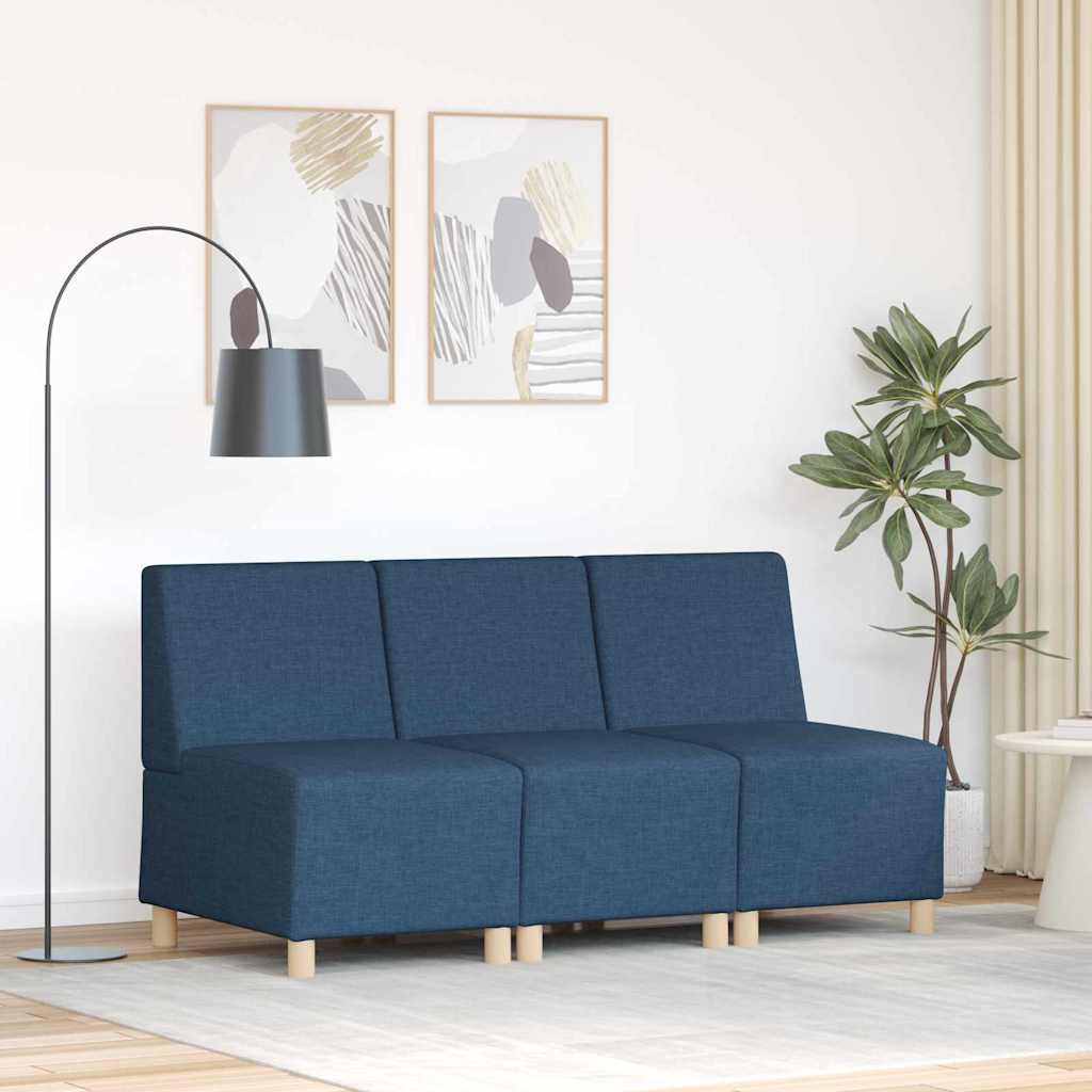 Unité de Sofa Modulaire Sans Accoudoirs 3 pcs Bleu - XIOS