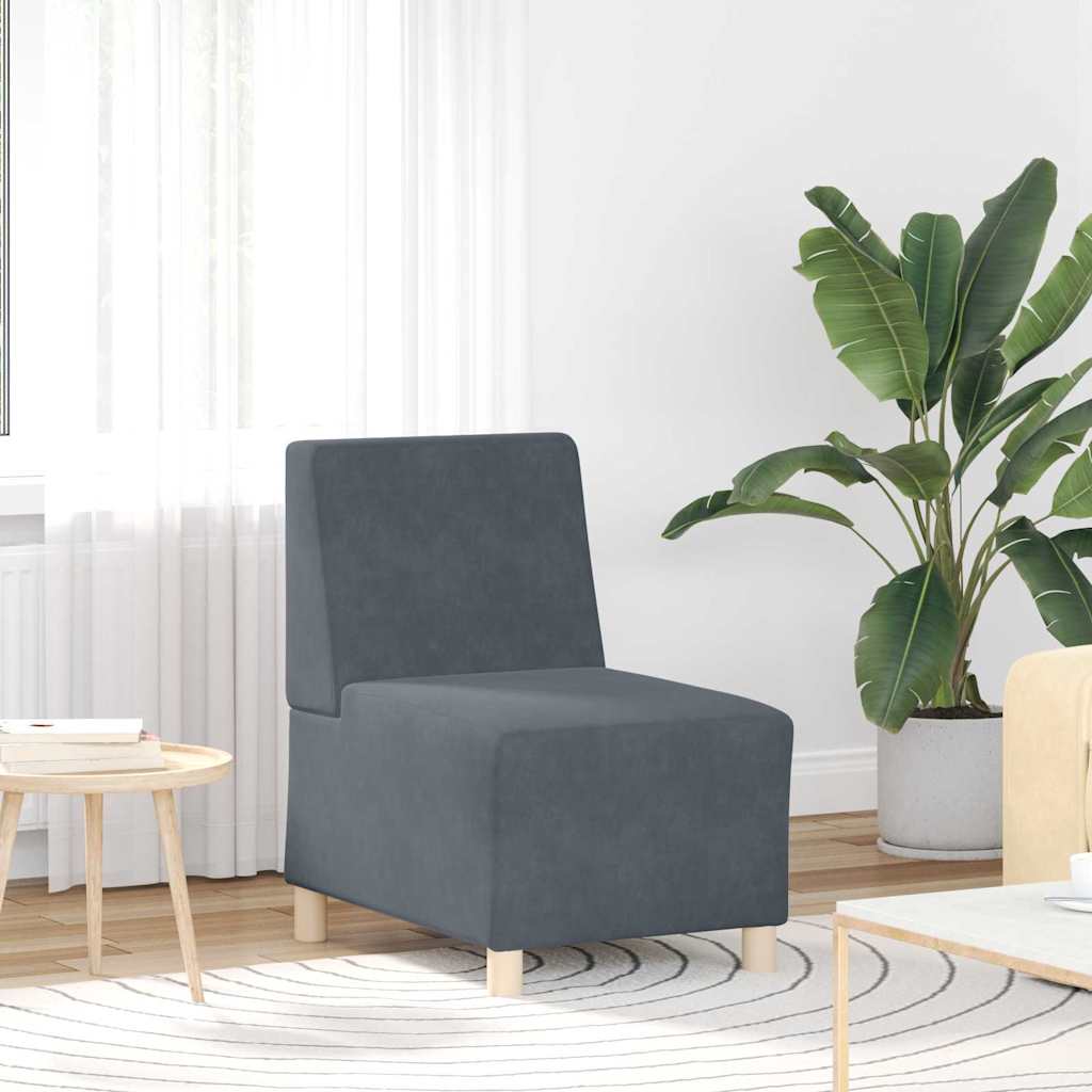 Unité de Sofa Modulaire Sans Accoudoirs 3 pcs Gris foncé - XIOS