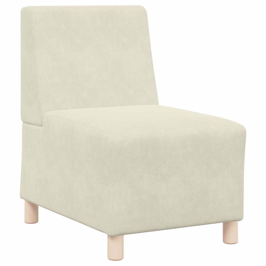 Unité de Sofa Modulaire Sans Accoudoirs 3 pcs Crème - XIOS
