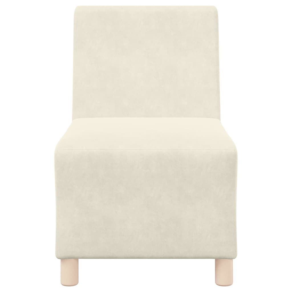 Unité de Sofa Modulaire Sans Accoudoirs 3 pcs Crème - XIOS