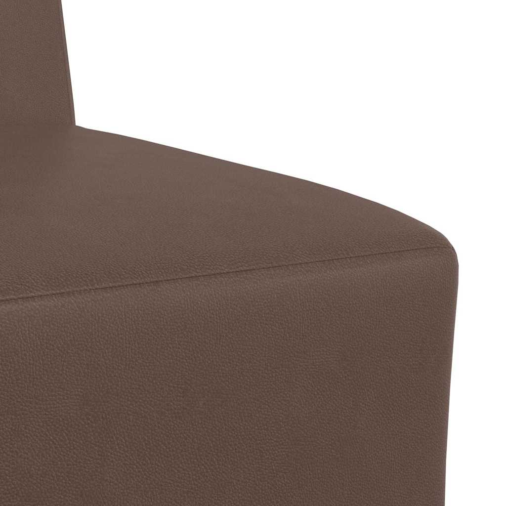 Unité de Sofa Modulaire Sans Accoudoirs 3 pcs Marron - XIOS