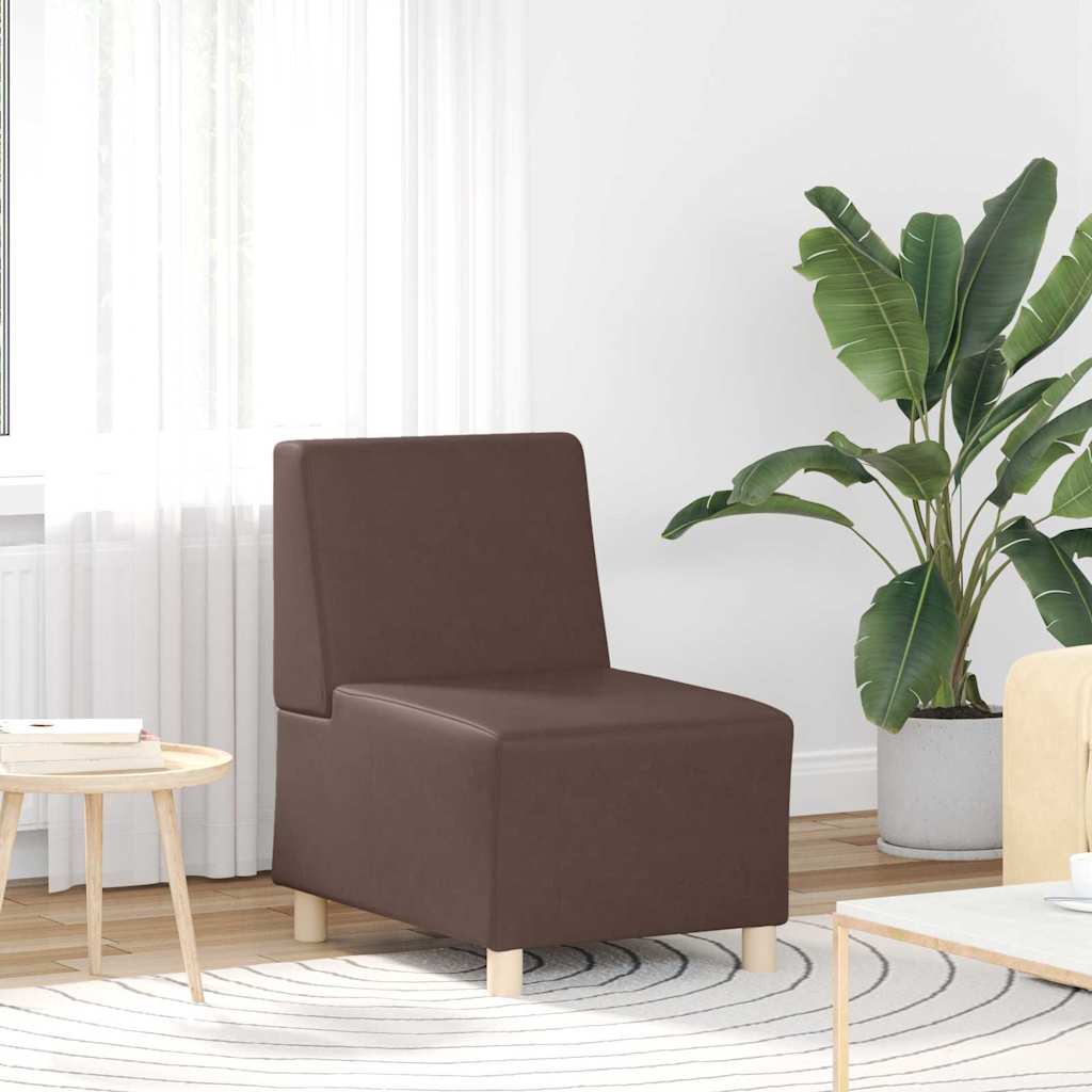 Unité de Sofa Modulaire Sans Accoudoirs 3 pcs Marron - XIOS