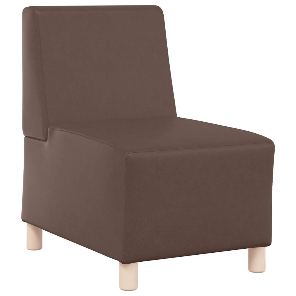Unité de Sofa Modulaire Sans Accoudoirs 3 pcs Marron - XIOS