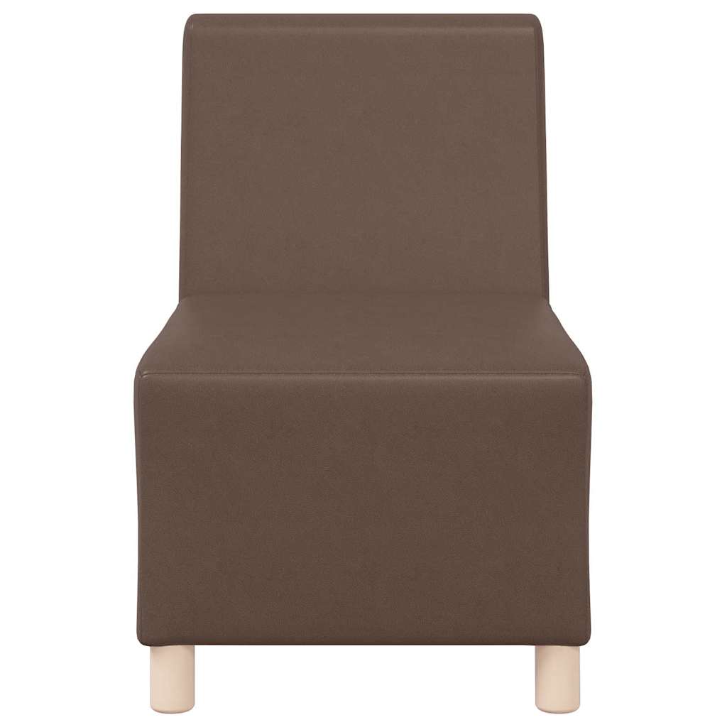 Unité de Sofa Modulaire Sans Accoudoirs 3 pcs Marron - XIOS