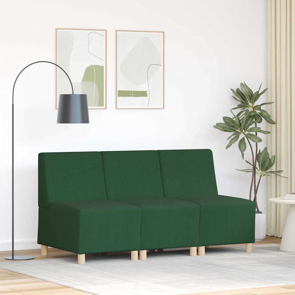 Unité de Sofa Modulaire Sans Accoudoirs 3 pcs Vert jungle - XIOS