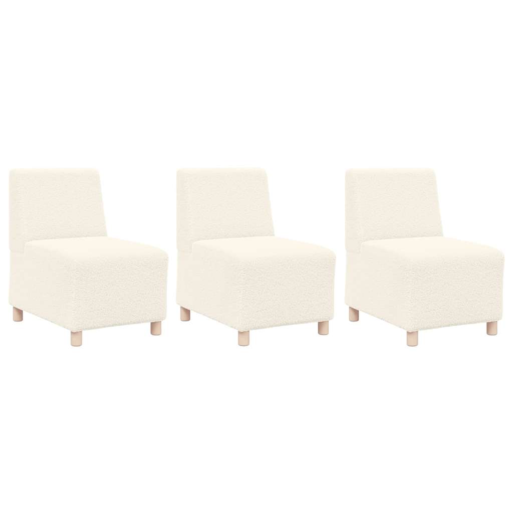 Unité de Sofa Modulaire Sans Accoudoirs 3 pcs Crème - XIOS