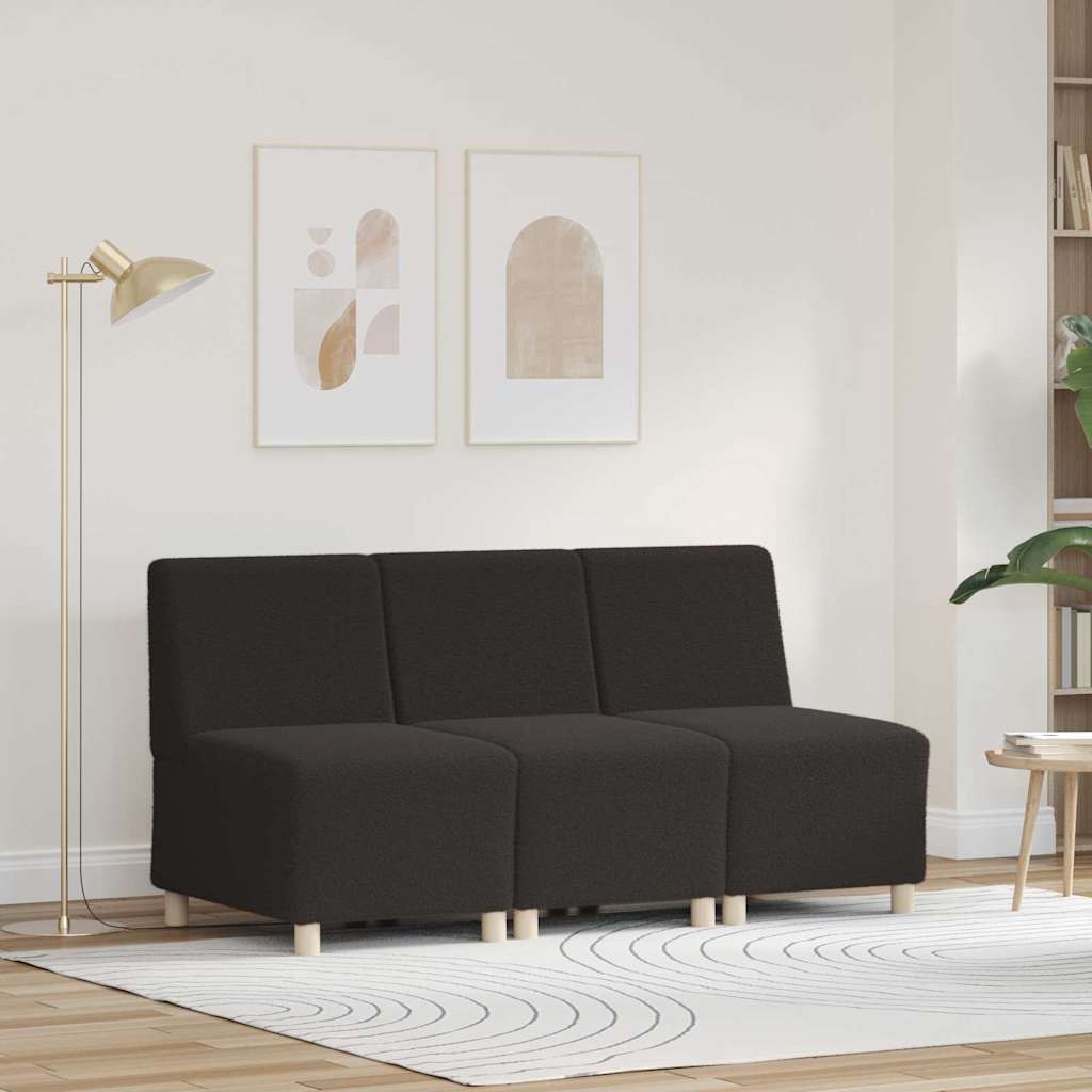 Unité de Sofa Modulaire Sans Accoudoirs 3 pcs Gris foncé - XIOS