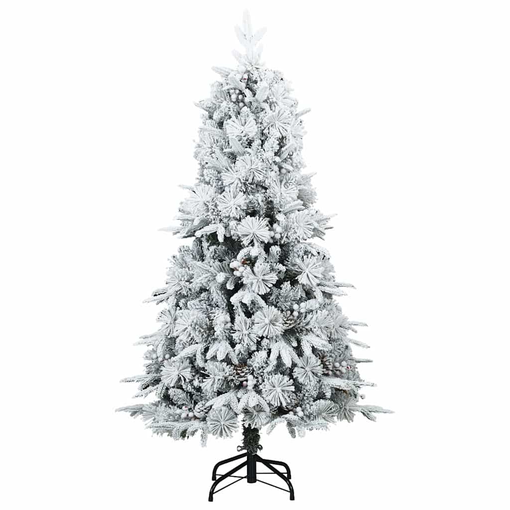 Sapin de Noël artificiel à branches pliantes, duveteux de neige - XIOS