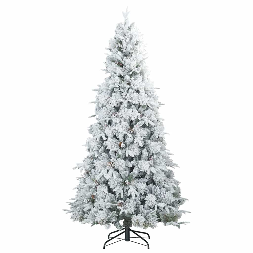Sapin de Noël artificiel à branches pliantes, duveteux de neige