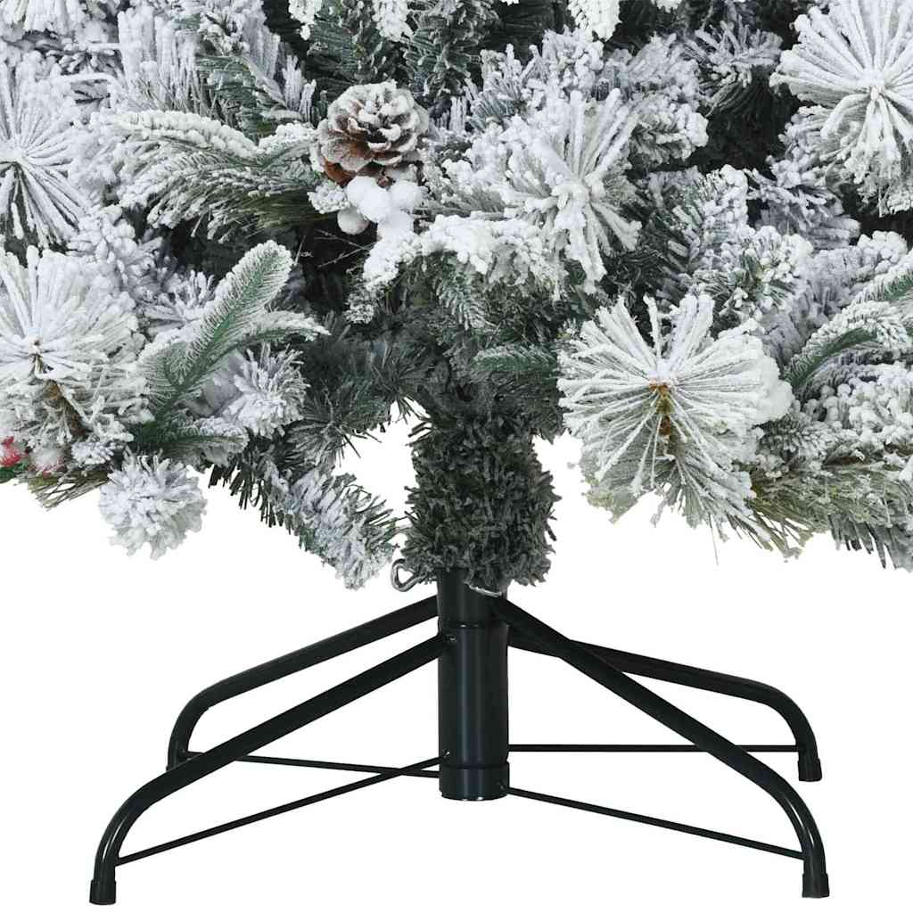 Sapin de Noël artificiel à branches pliantes, duveteux de neige