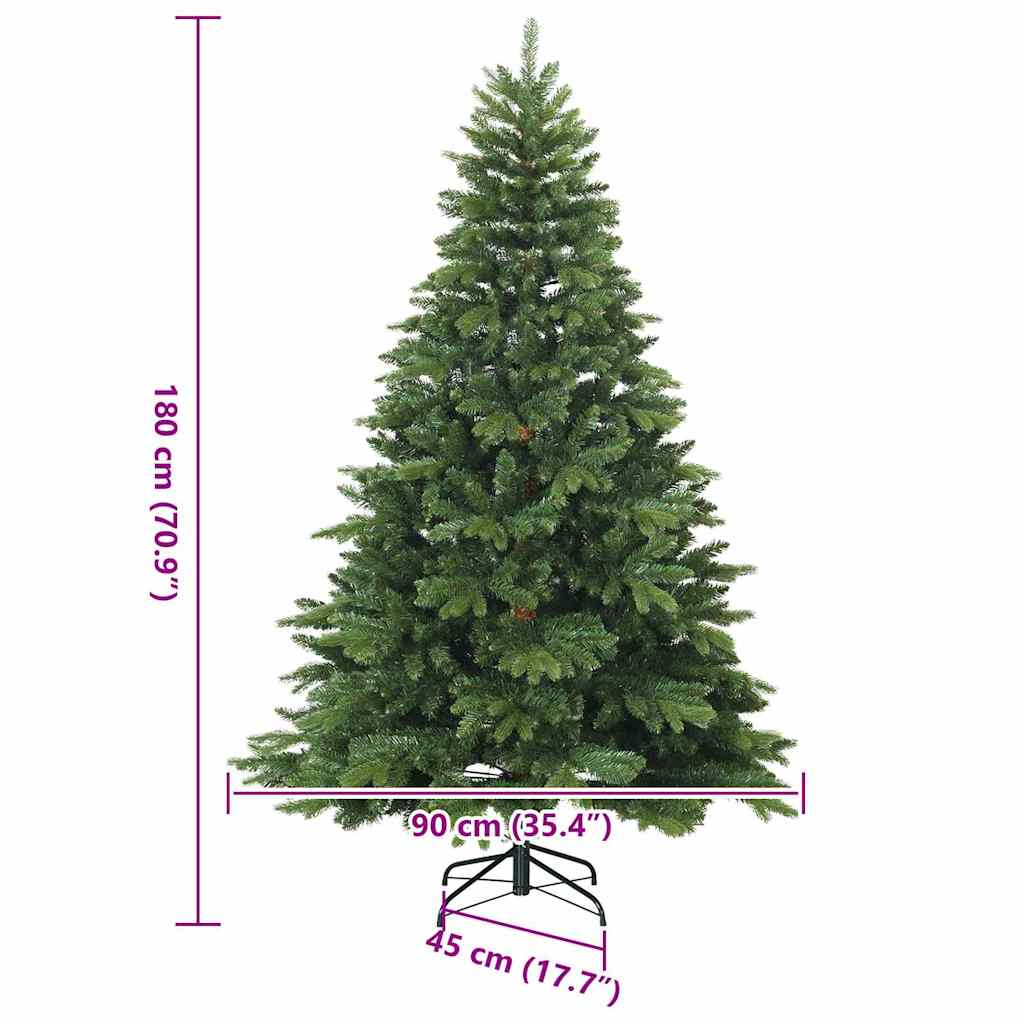 Sapin de Noël Artificiel à Branches Articulées Vert 180 cm