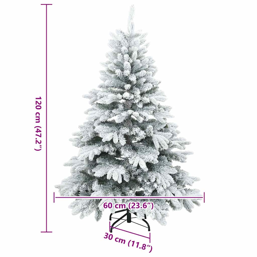 Sapin de Noël artificiel à branches pliantes, duveteux de neige - XIOS