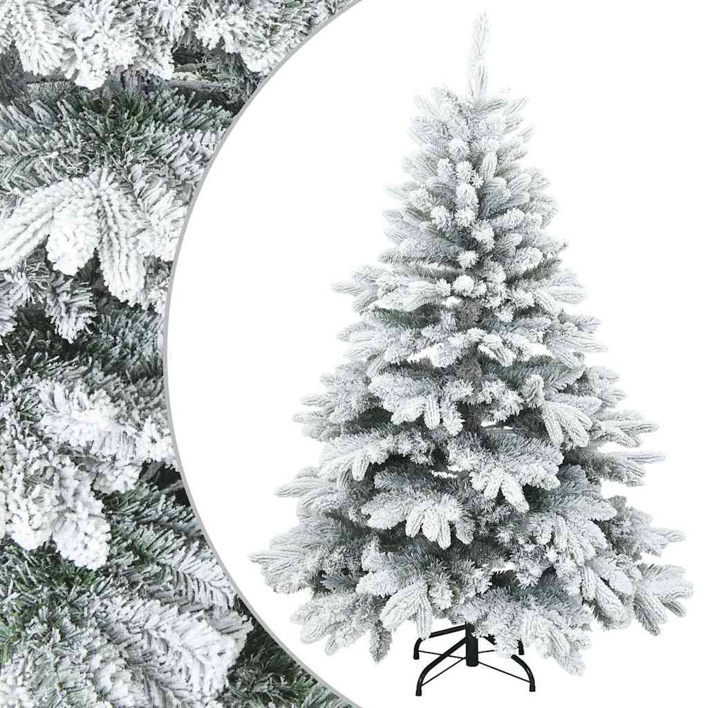 Sapin de Noël artificiel à branches pliantes, duveteux de neige - XIOS