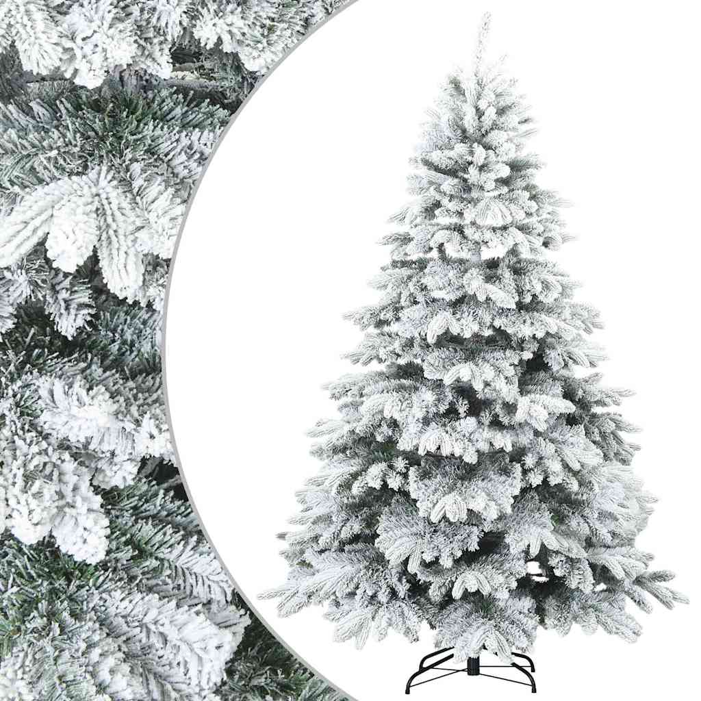 Arbre de Noël Artificiel Moderne à Charnières Flocké avec Neige