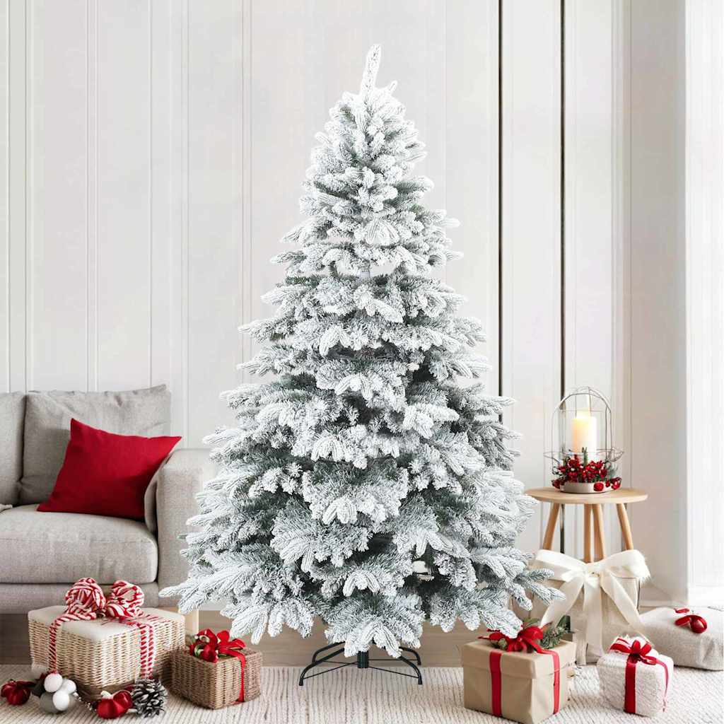 Arbre de Noël Artificiel Moderne à Charnières Flocké avec Neige - XIOS