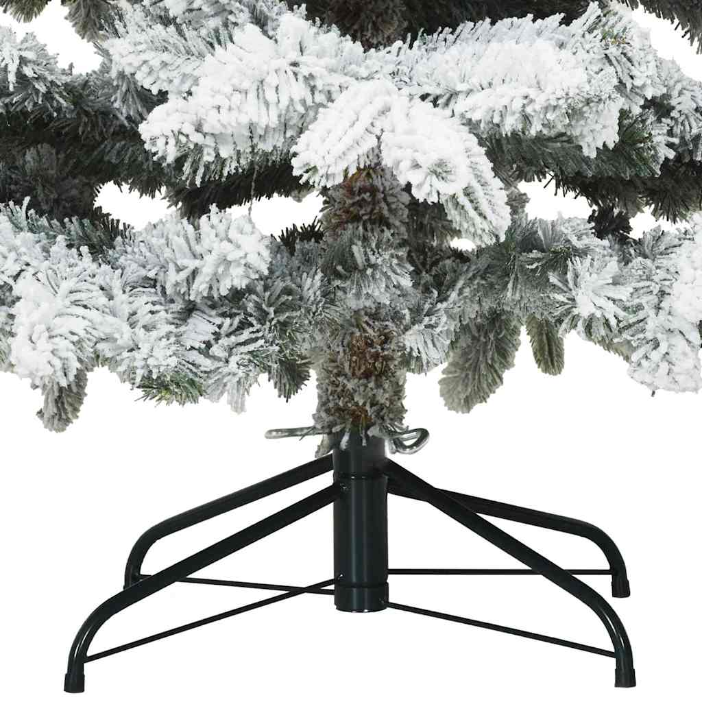 Arbre de Noël Artificiel Moderne à Charnières Flocké avec Neige
