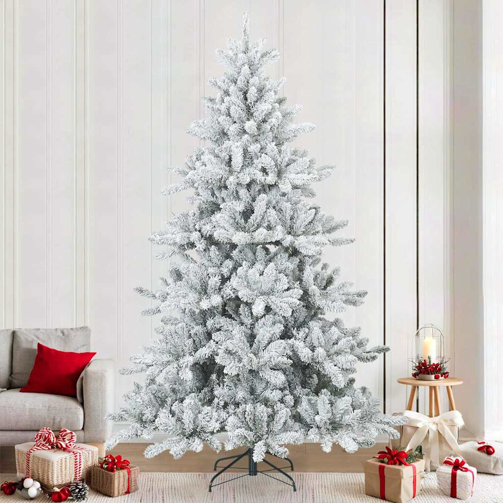 Arbre de Noël Artificiel Moderne à Charnières Flocké avec Neige - XIOS