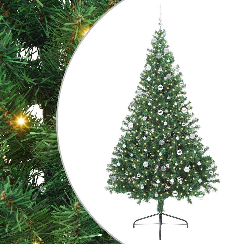 Sapin de Noël artificiel pré-éclairé Vert 240 cm PVC - XIOS