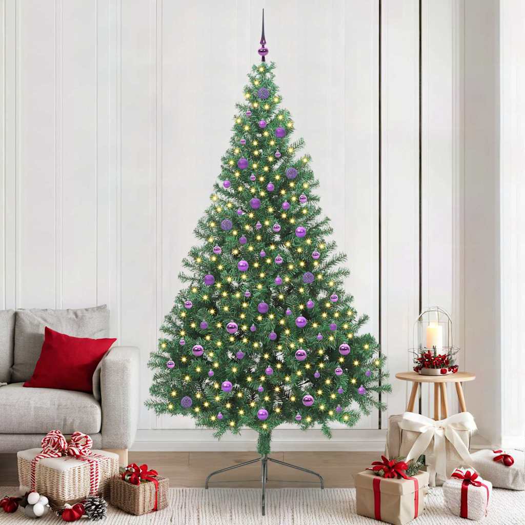 Sapin de Noël artificiel pré-éclairé Vert 240 cm PVC - XIOS