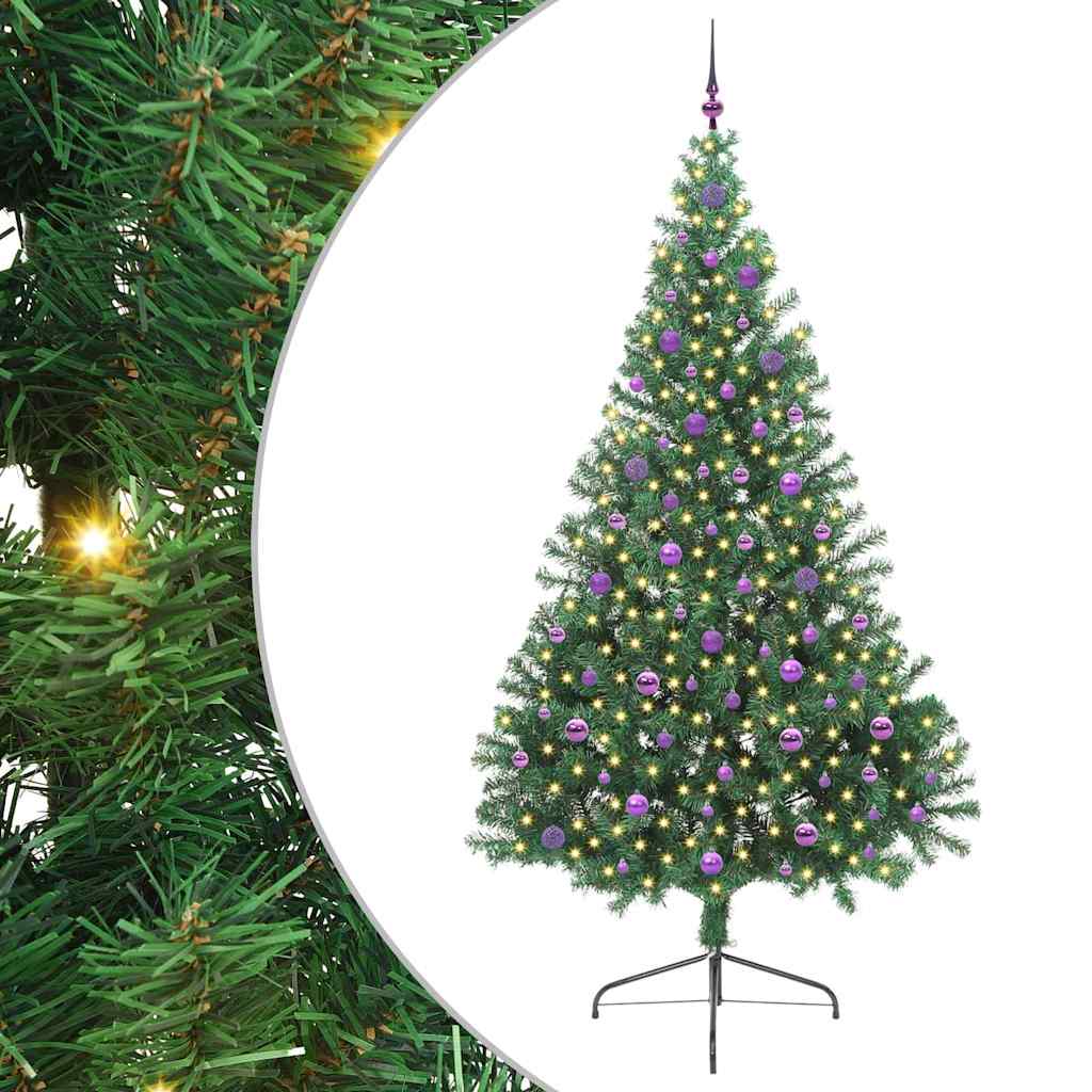 Sapin de Noël artificiel pré-éclairé Vert 240 cm PVC - XIOS