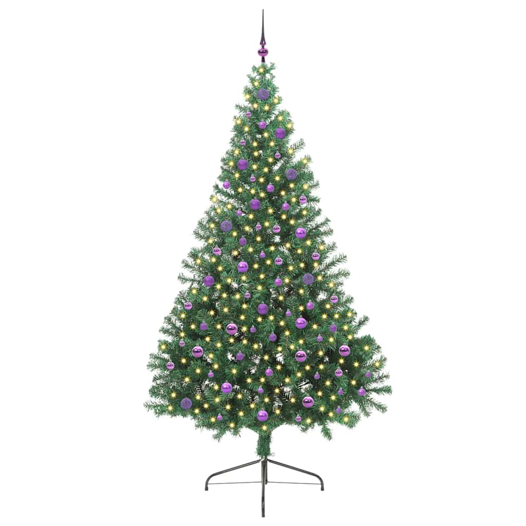 Sapin de Noël artificiel pré-éclairé Vert 240 cm PVC - XIOS
