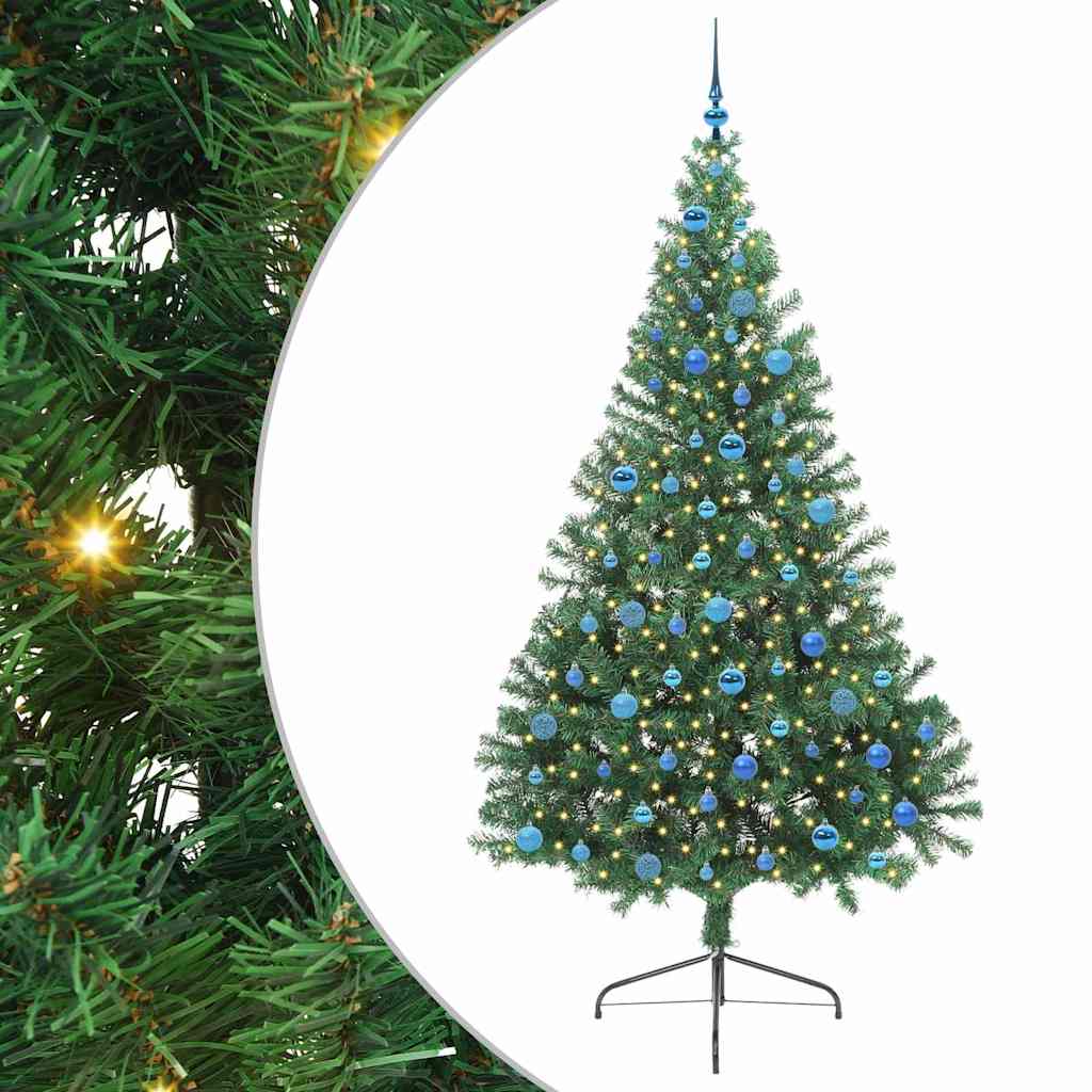 Sapin de Noël artificiel pré-éclairé Vert 240 cm PVC - XIOS